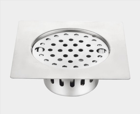 PR-143 Locking Square Floor Drain Stainless Steel Commercial Kitchen Heavy-Duty Secure Grate Tray Water Drainage Rack Restaurant Industrial Anti-Slip Rustproof Easy Clean Professional Grade Durable Key Lock High Security Seamless